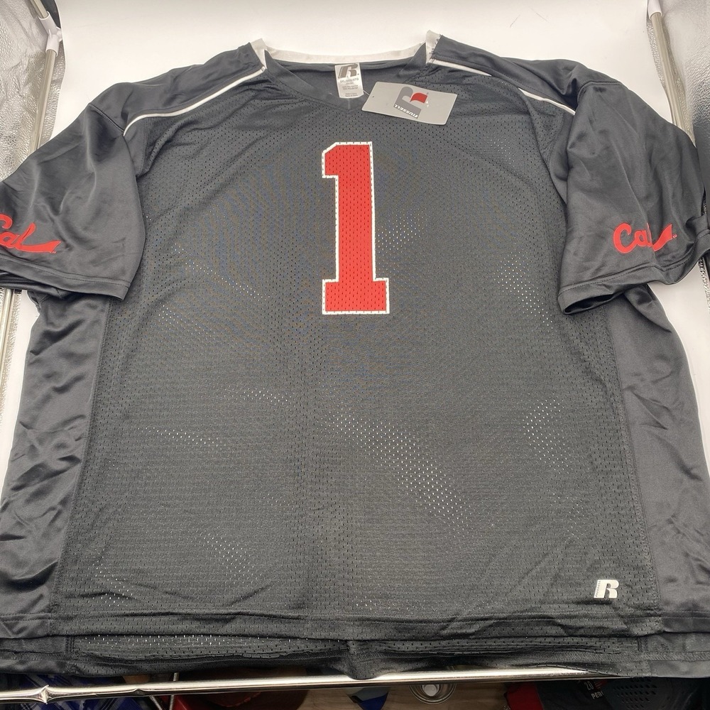 California Penn Vulcans Football Jersey Russell Athletic Men Sz 3XL Black New
